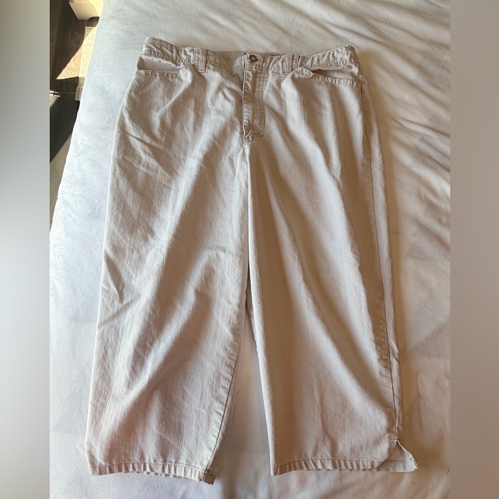Gloria Vanderbilt Jeans Women 34 Beige Straight Leg Denim Pants Classic Fit